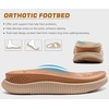 KuaiLu Womens Orthotic Flip Flops with Arch Support Cushion Recovery Sandal(Khaki)