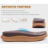 KuaiLu Womens Orthotic Flip Flops with Arch Support Cushion Recovery Sandal(Khaki Brown)