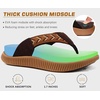 KuaiLu Womens Orthotic Flip Flops with Arch Support Cushion Recovery Sandal(Khaki Brown)