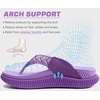 KuaiLu Womens Orthotic Flip Flops with Arch Support Cushion Recovery Sandal(Purple)