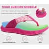 KuaiLu Womens Orthotic Flip Flops with Arch Support Cushion Recovery Sandal(Rose Red)