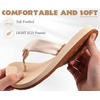 KuaiLu Womens Orthotic Flip Flops with Arch Support Yoga Mat Cushion Sandal(Beige)