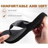 KuaiLu Womens Orthotic Flip Flops with Arch Support Yoga Mat Cushion Sandal(Black)