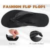 KuaiLu Womens Orthotic Flip Flops with Arch Support Yoga Mat Cushion Sandal(Black)