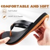 KuaiLu Womens Orthotic Flip Flops with Arch Support Yoga Mat Cushion Sandal(Black Khaki)
