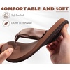 KuaiLu Womens Orthotic Flip Flops with Arch Support Yoga Mat Cushion Sandal(Brown)