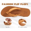 KuaiLu Womens Orthotic Flip Flops with Arch Support Yoga Mat Cushion Sandal(Khaki)
