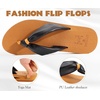 KuaiLu Womens Orthotic Flip Flops with Arch Support Yoga Mat Cushion Sandal(Khaki Black)