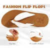 KuaiLu Womens Orthotic Flip Flops with Arch Support Yoga Mat Cushion Sandal(Khaki White)