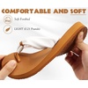 KuaiLu Womens Orthotic Flip Flops with Arch Support Yoga Mat Cushion Sandal(Khaki White)
