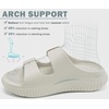 KuaiLu Womens Recovery Sandals Comfortable Arch Support Adjustable Slides(Bone(stiff))