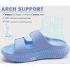 KuaiLu Womens Recovery Sandals Comfortable Arch Support Adjustable Slides(Camo Blue)