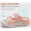 KuaiLu Womens Recovery Sandals Comfortable Arch Support Adjustable Slides(Camo Peach)