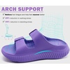 KuaiLu Womens Recovery Sandals Comfortable Arch Support Adjustable Slides(Purple)