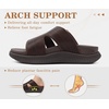 KuaiLu Womens Sandals Brown-CP Size 8