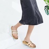 KuaiLu Womens Slides Sandals With Arch Support Comfort Plantar Fasciitis(Beige)