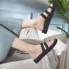 KuaiLu Womens Slides Sandals With Arch Support Comfort Plantar Fasciitis(Black)
