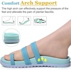 KuaiLu Womens Slides Sandals With Arch Support Comfort Plantar Fasciitis(Blue)