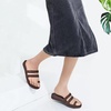 KuaiLu Womens Slides Sandals With Arch Support Comfort Plantar Fasciitis(Brown)