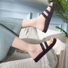 KuaiLu Womens Slides Sandals With Arch Support Comfort Plantar Fasciitis(Darkblue)