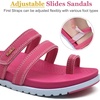 KuaiLu Womens Slides Sandals With Arch Support Comfort Plantar Fasciitis(Fuchsia)