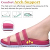 KuaiLu Womens Slides Sandals With Arch Support Comfort Plantar Fasciitis(Fuchsia)