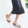 KuaiLu Womens Slides Sandals With Arch Support Comfort Plantar Fasciitis(Khaki White)