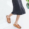 KuaiLu Womens Slides Sandals With Arch Support Comfort Plantar Fasciitis(Tan)