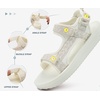 KuaiLu Womens Walking Sandals Comfortable Arch Support Summer Hiking Shoes(Cotton White)
