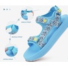 KuaiLu Womens Walking Sandals Comfortable Arch Support Summer Hiking Shoes(Light Blue)