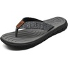 KuaiLu Casual Flip Flops for Women Lightweight Cushion Summer Beach Sandals(Grey)
