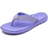 KuaiLu Casual Flip Flops for Women Lightweight Cushion Summer Beach Sandals(Purple)