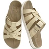KuaiLu Gladiator Sandals for Women with Comfortable Arch Support(Beige (Go One Size Up))