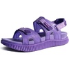 KuaiLu Womens Arch Support Walking Sandals Vacation Adjustable Strap Slides(Purple)