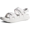 KuaiLu Womens Arch Support Walking Sandals Vacation Adjustable Strap Slides(White)