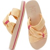 KuaiLu Womens Dressy Bow Sandals Arch Support Yoga Foam Walking Beach Slide(Beige)