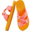 KuaiLu Womens Dressy Bow Sandals Arch Support Yoga Foam Walking Beach Slide(Orange)