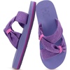 KuaiLu Womens Dressy Bow Sandals Arch Support Yoga Foam Walking Beach Slide(Purple)