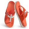 KuaiLu Womens Orthopedic Flip Flops Comfort Cushion Arch Support Sandals(Orange White)