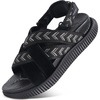KuaiLu Womens Orthopedic Walking Sandals with Memory Foam Arch Support(Black)