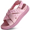 KuaiLu Womens Orthopedic Walking Sandals with Memory Foam Arch Support(Pink)
