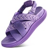 KuaiLu Womens Orthopedic Walking Sandals with Memory Foam Arch Support(Purple)