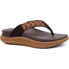 KuaiLu Womens Orthotic Flip Flops with Arch Support Cushion Recovery Sandal(Khaki Brown)