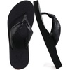 KuaiLu Womens Orthotic Flip Flops with Arch Support Yoga Mat Cushion Sandal(Black)