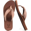 KuaiLu Womens Orthotic Flip Flops with Arch Support Yoga Mat Cushion Sandal(Brown)