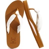 KuaiLu Womens Orthotic Flip Flops with Arch Support Yoga Mat Cushion Sandal(Khaki White)