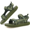KuaiLu Womens Walking Sandals Comfortable Arch Support Summer Hiking Shoes(Army Green)