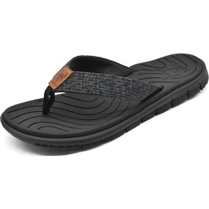 KuaiLu Casual Flip Flops for Women Lightweight Cushion Summer Beach Sandals(All Black)