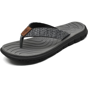KuaiLu Casual Flip Flops for Women Lightweight Cushion Summer Beach Sandals(Grey)