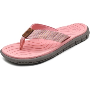 KuaiLu Casual Flip Flops for Women Lightweight Cushion Summer Beach Sandals(Pink)